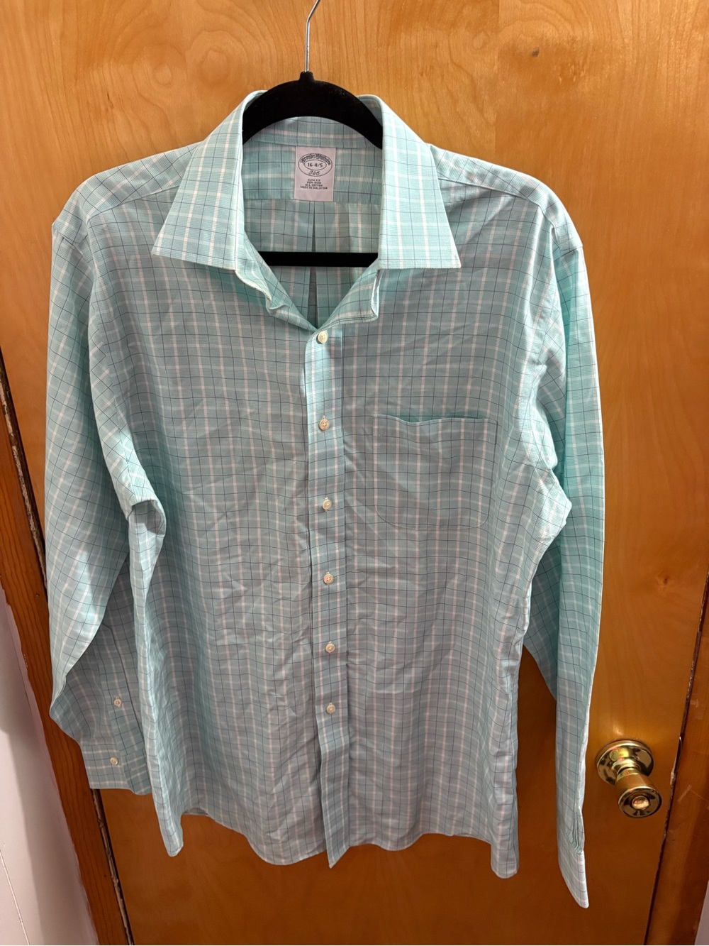 Brooks brothers Men's Light Mint Plaid Button-Up Shirt